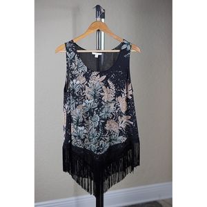 Ella Moss NWT 100% silk fringe top - Size Large